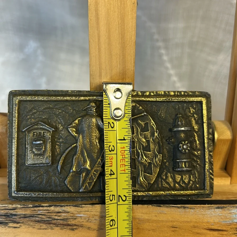 Tiffany Studios New York firefighter belt buckle vintage